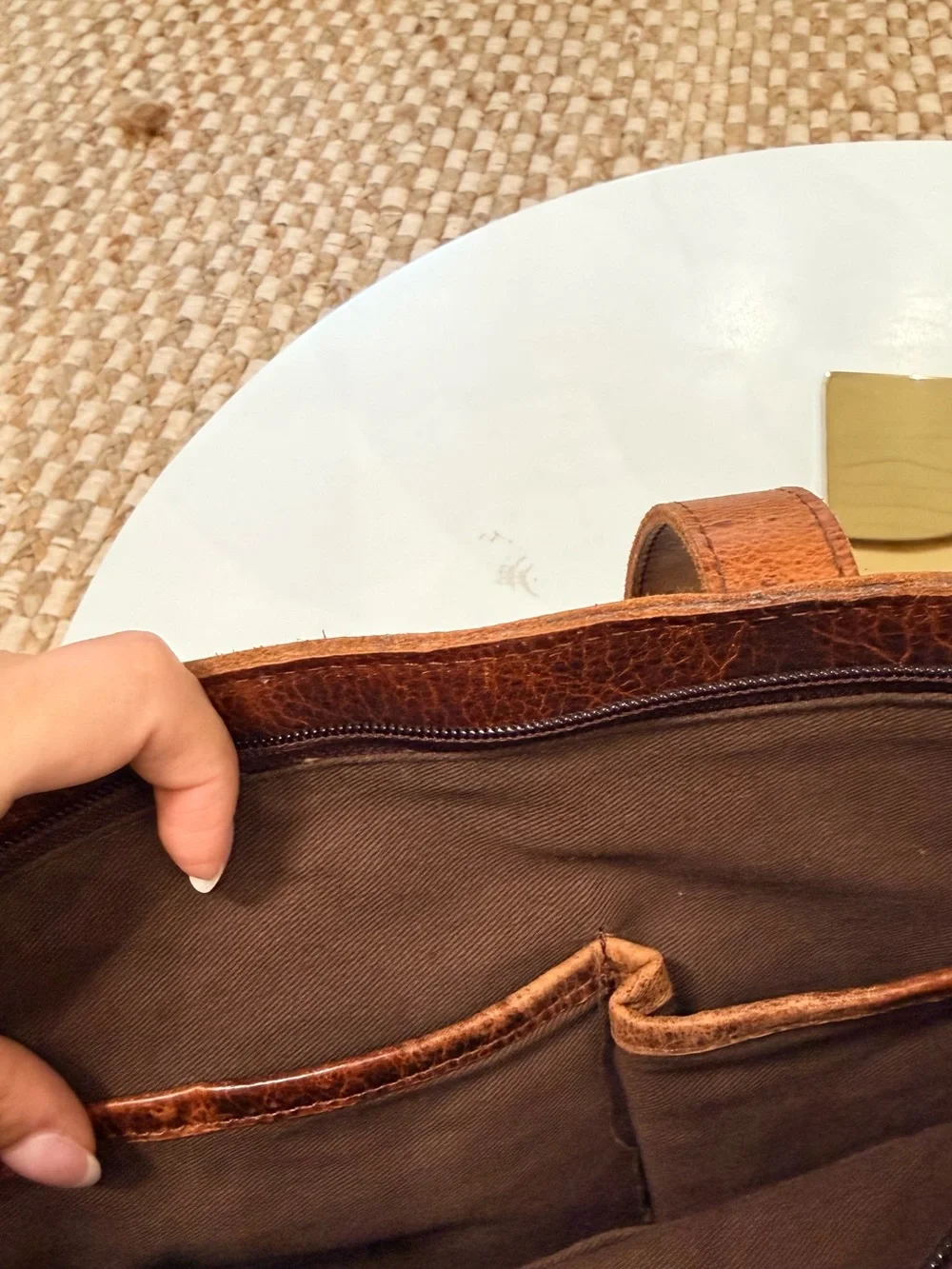 Leather Tote Bag in Distressed Brown - Classic Everyday Carry
